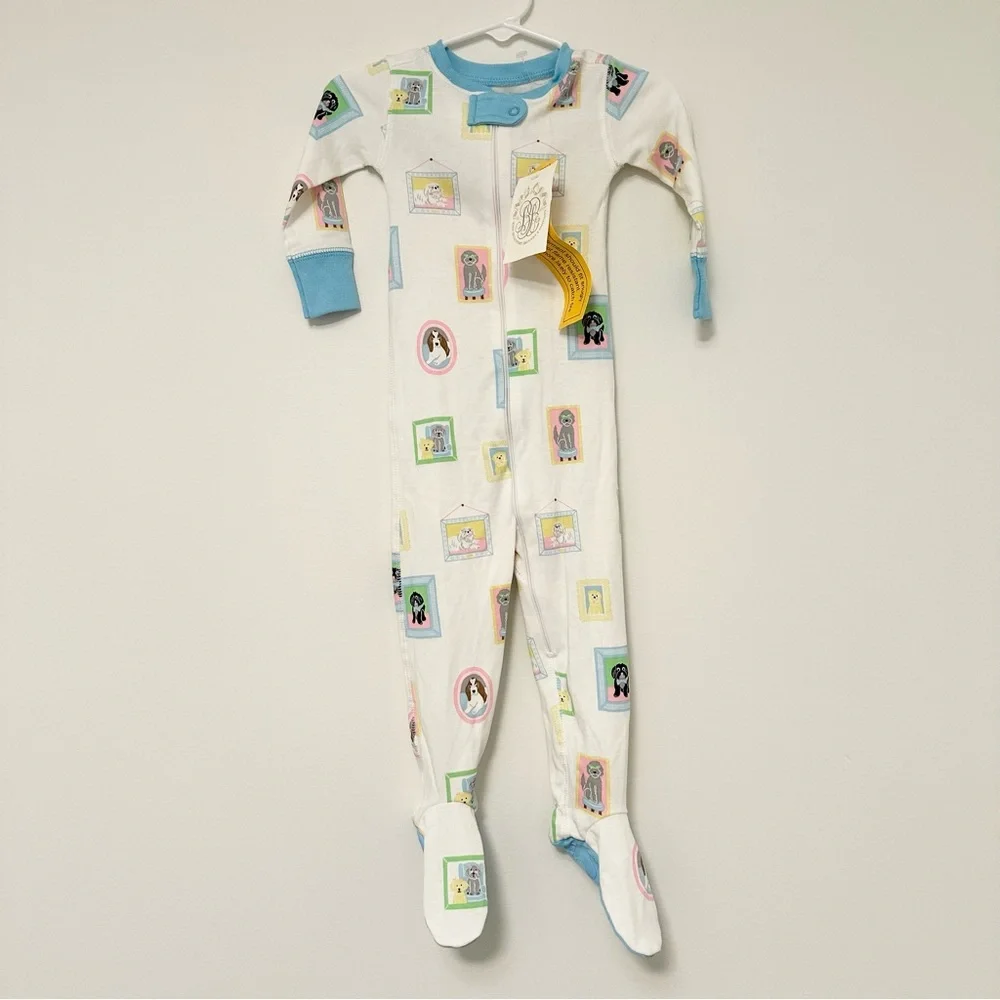 TBBC Beaufort Bonnet Co Knox's Night Night Gallery Wall Paw-Faction Footed PJs